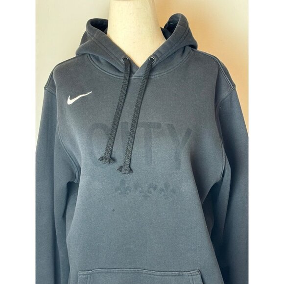 Nike Hoodie Womens S Black City Pullover Cotton Athleisure Sports Sweatshirt - Picture 5 of 10